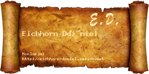 Eichhorn Dániel névjegykártya